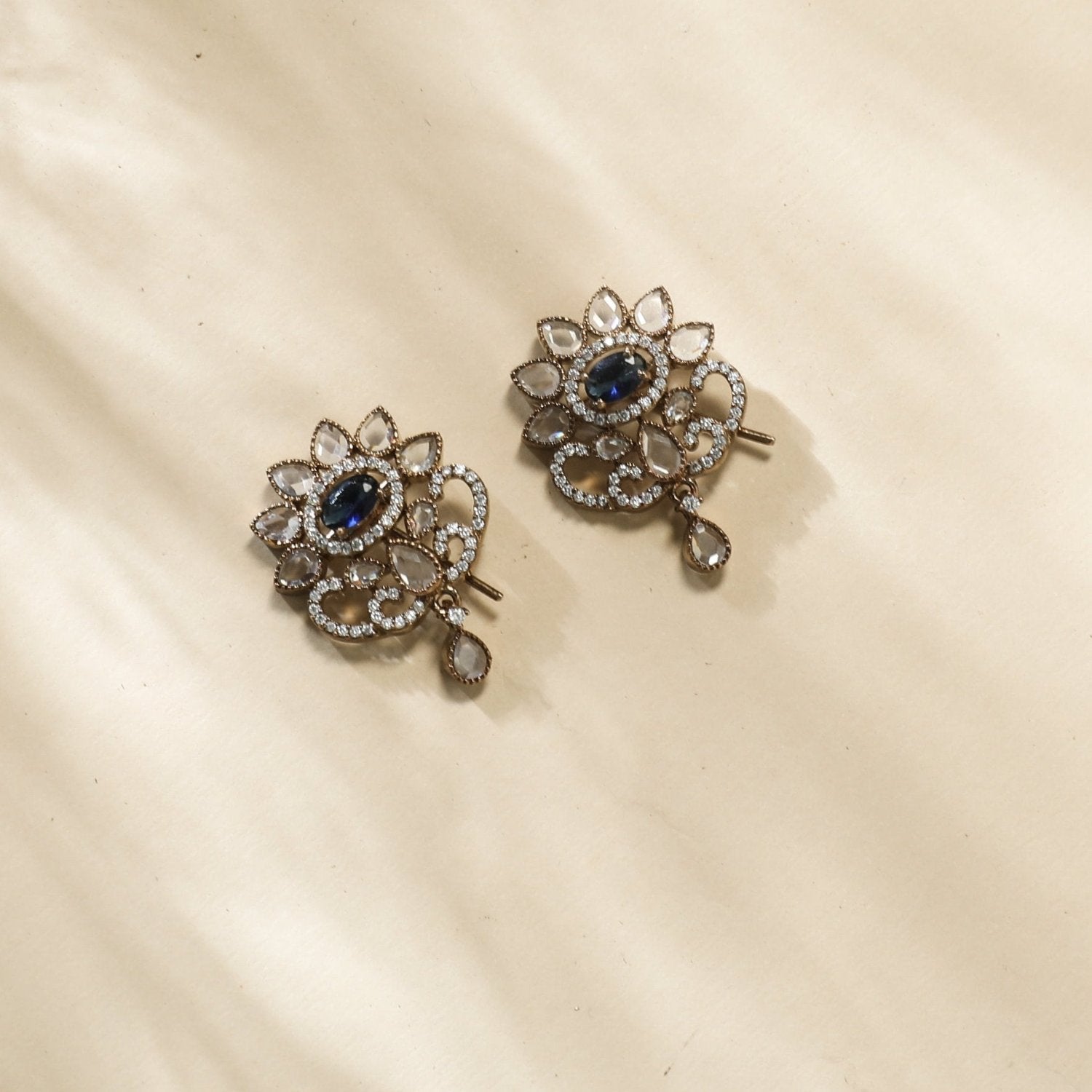 Elysia CZ Blue Stud Earrings