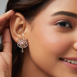 Elysia CZ Pink Stud Earrings