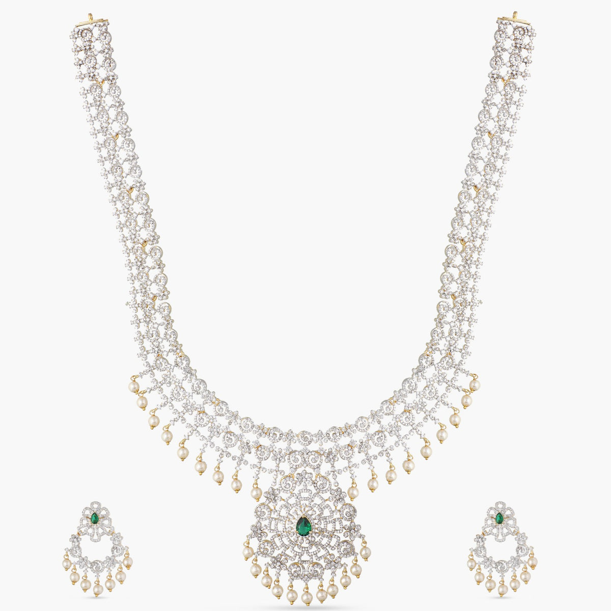 Idika Nakshatra CZ Bridal Long Necklace Set