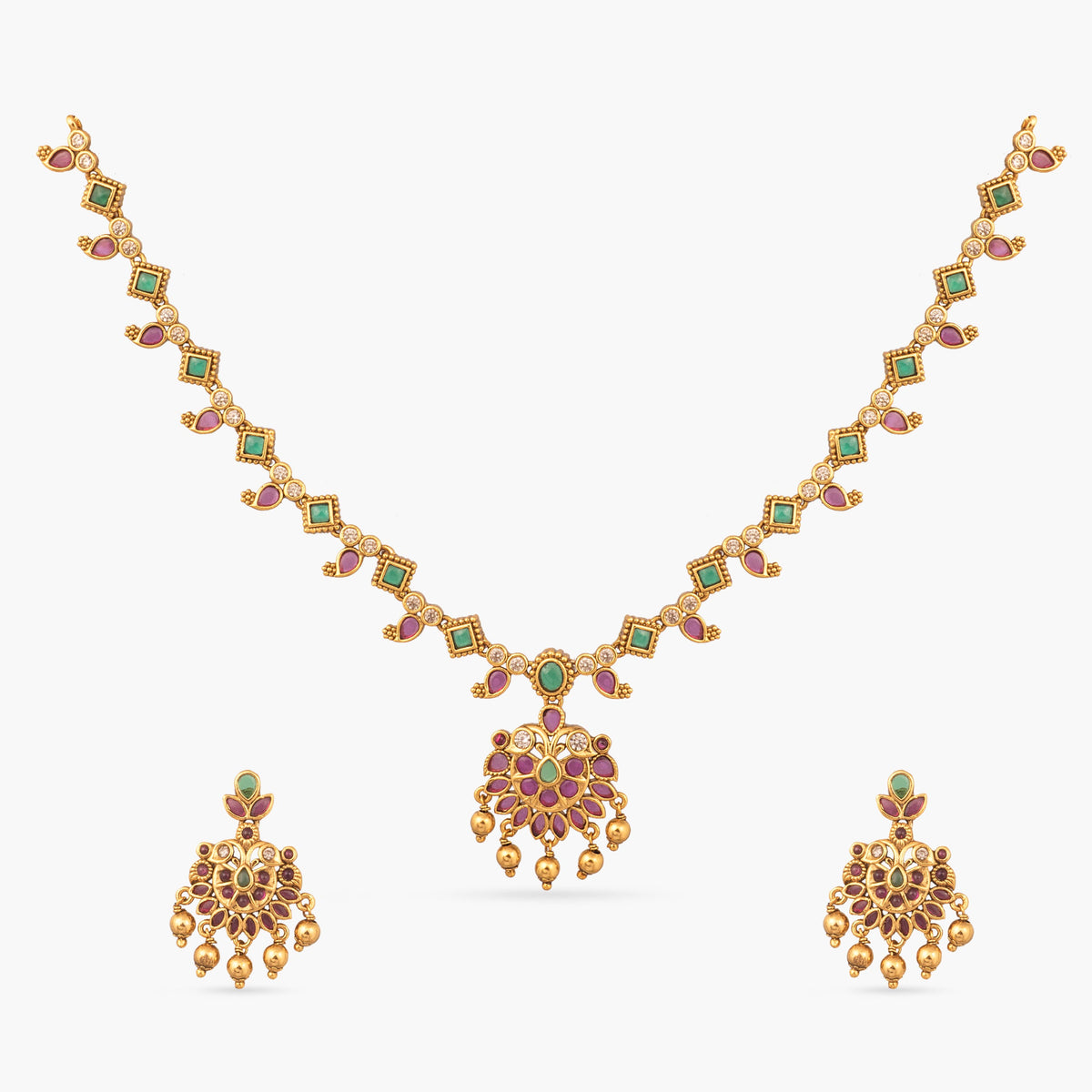 Dhrithi Antique Necklace Set