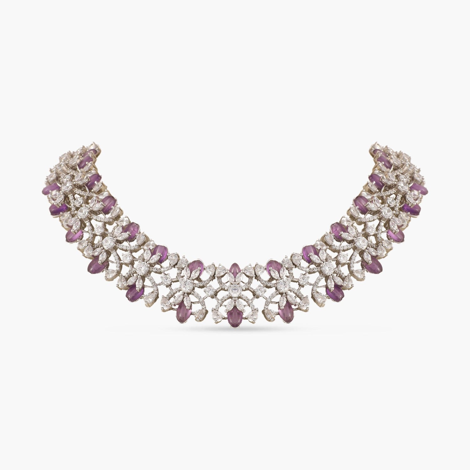 Floral Symphony CZ Necklace