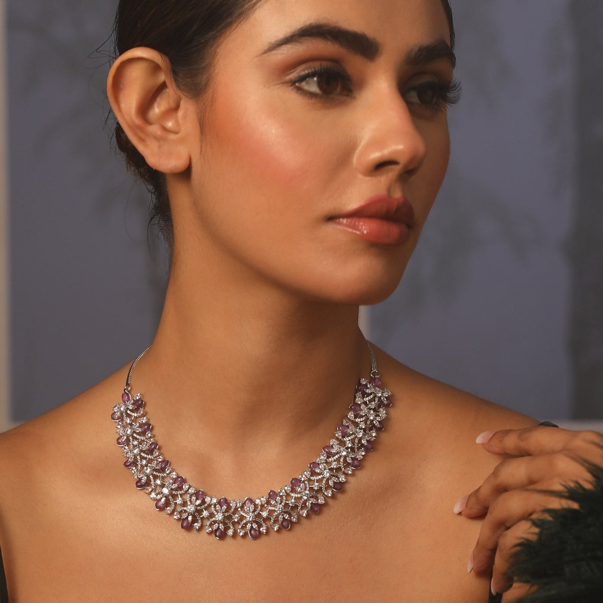Floral Symphony CZ Necklace