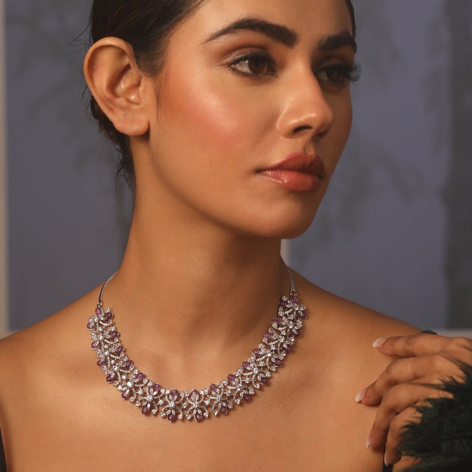 Floral Symphony CZ Necklace