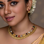 Dhanya Antique Navaratna Necklace Set