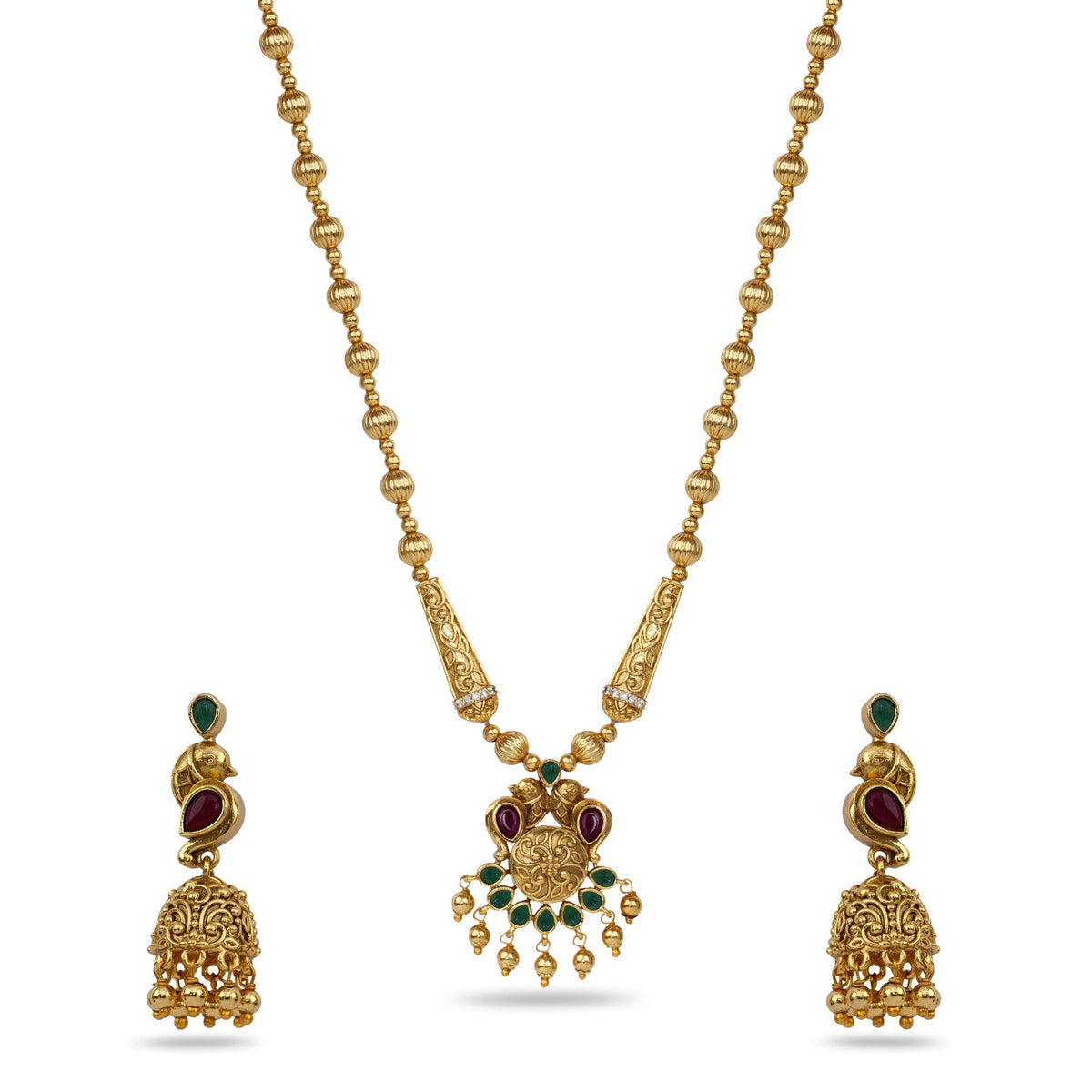 Divine Antique Kempu Necklace Set