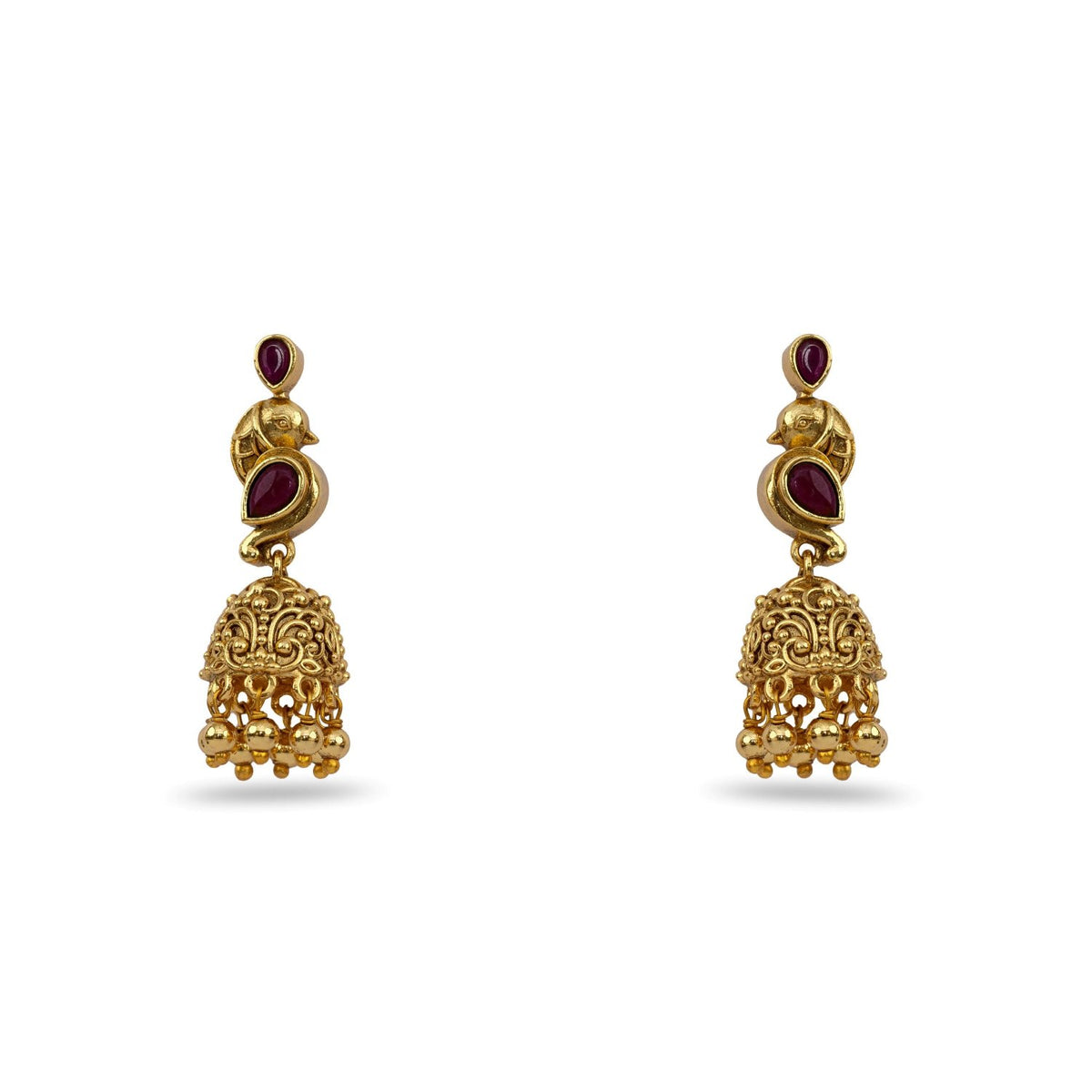 Festive Antique Kempu Necklace Set 