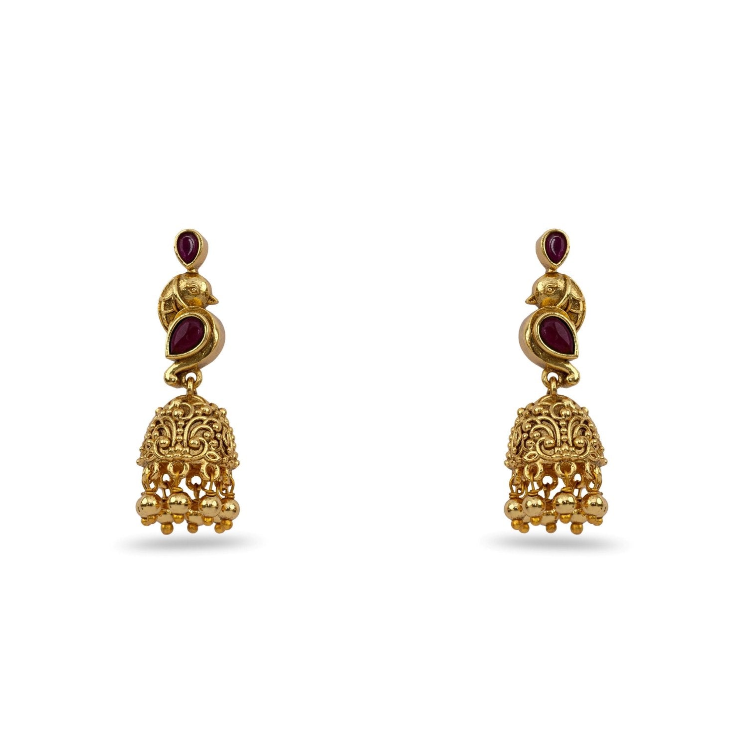 Festive Antique Kempu Necklace Set 