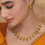 Samara Antique Green kempu Necklace Set