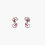 Petaline CZ Red Necklace Set