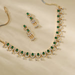 Amara Green CZ Necklace Set