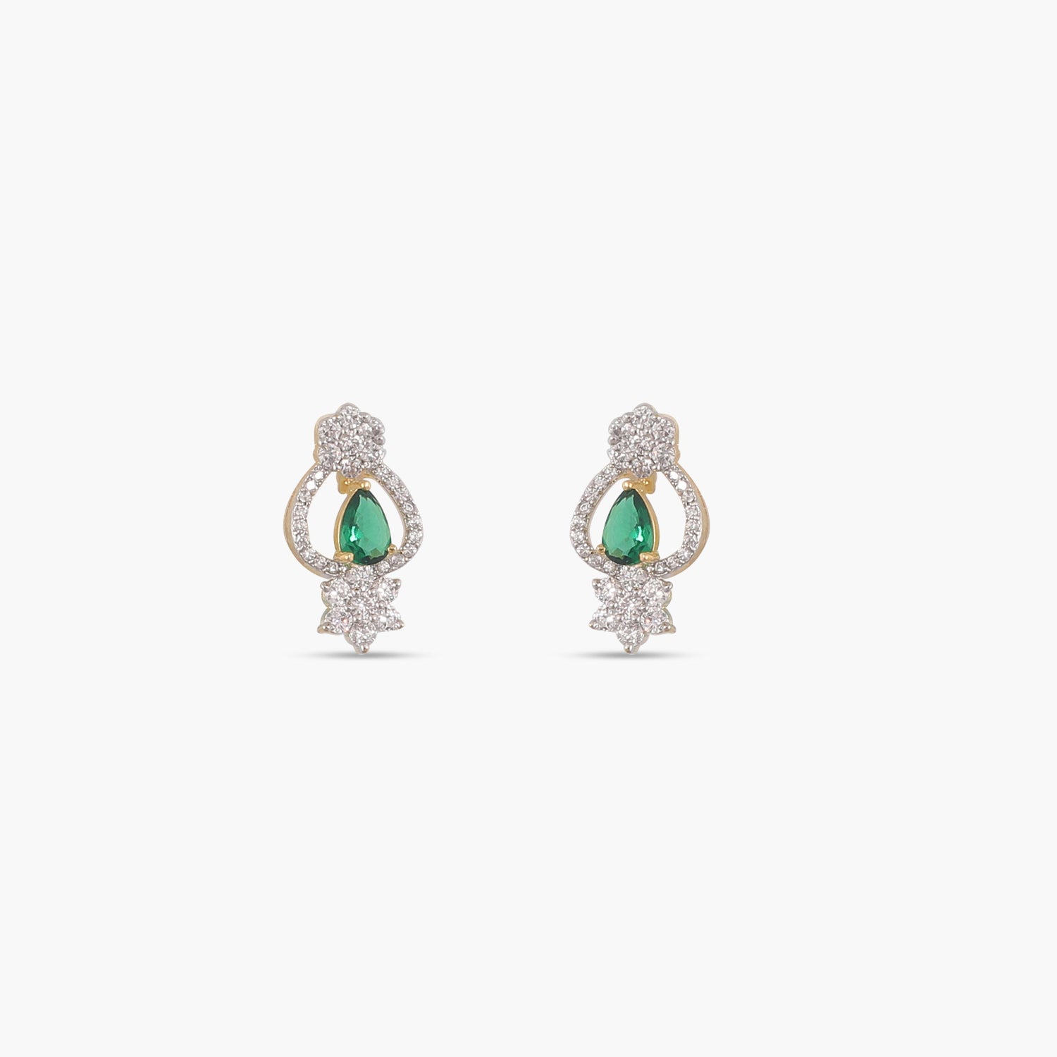 Mira Nakshtra CZ Green Necklace Set