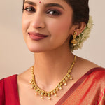 Avika Green Kempu Antique Necklace Set