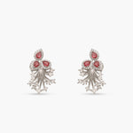 Plume Red Nakshatra CZ Pendant Set