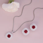 Scarlet Nakshatra CZ Pendant Set