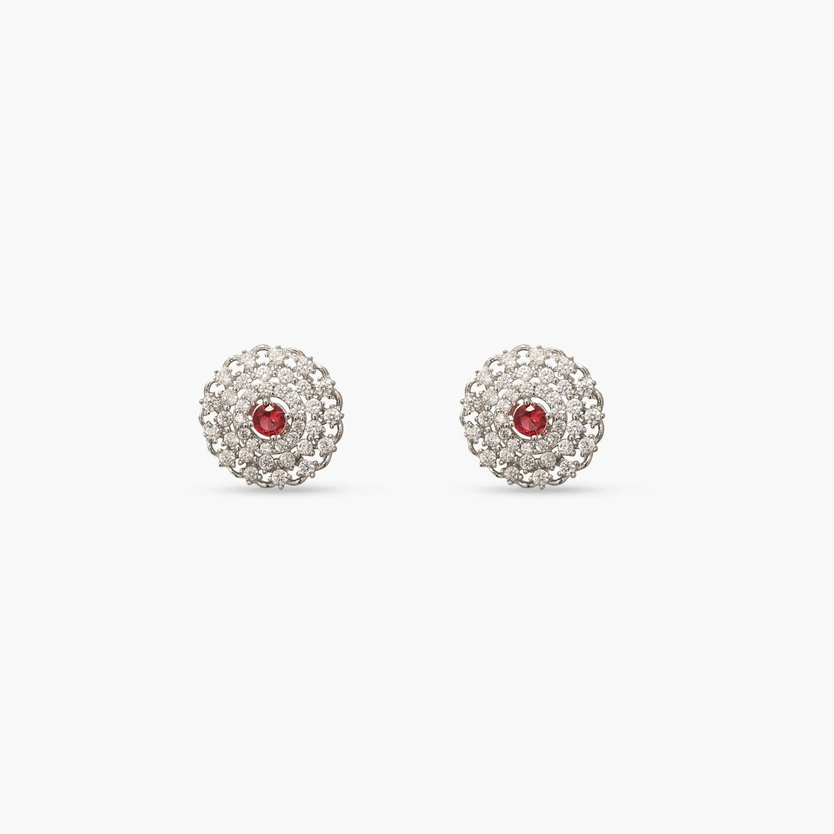 Amelia Red Nakshatra CZ Pendant Set