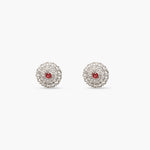 Amelia Red Nakshatra CZ Pendant Set
