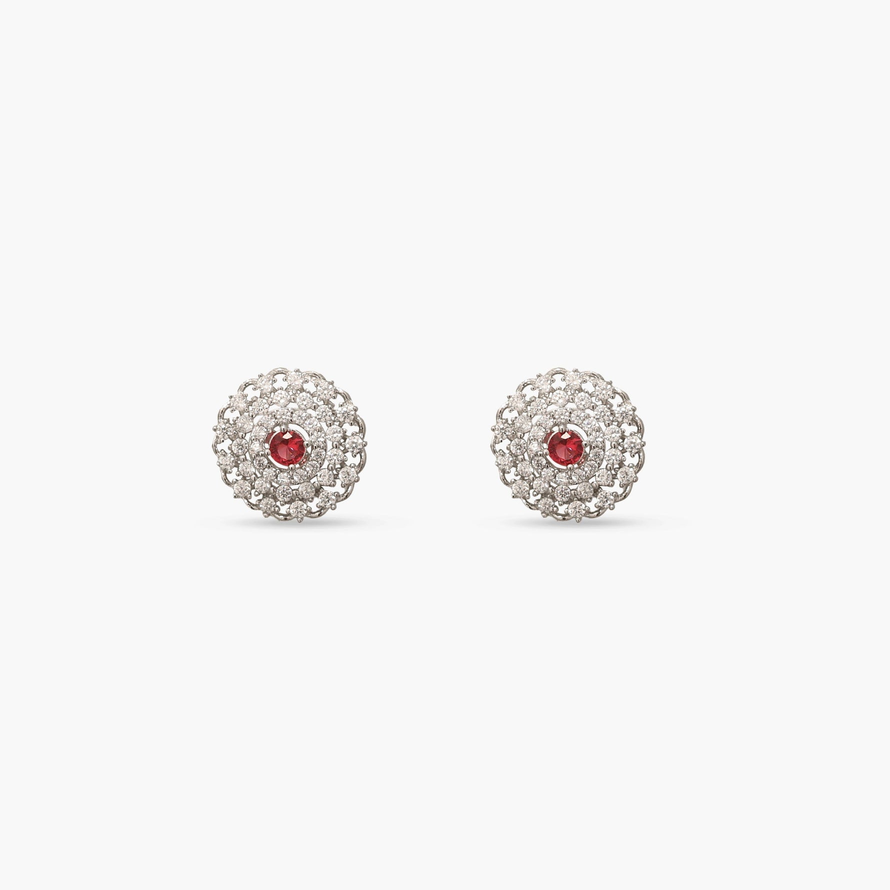 Amelia Red Nakshatra CZ Pendant Set
