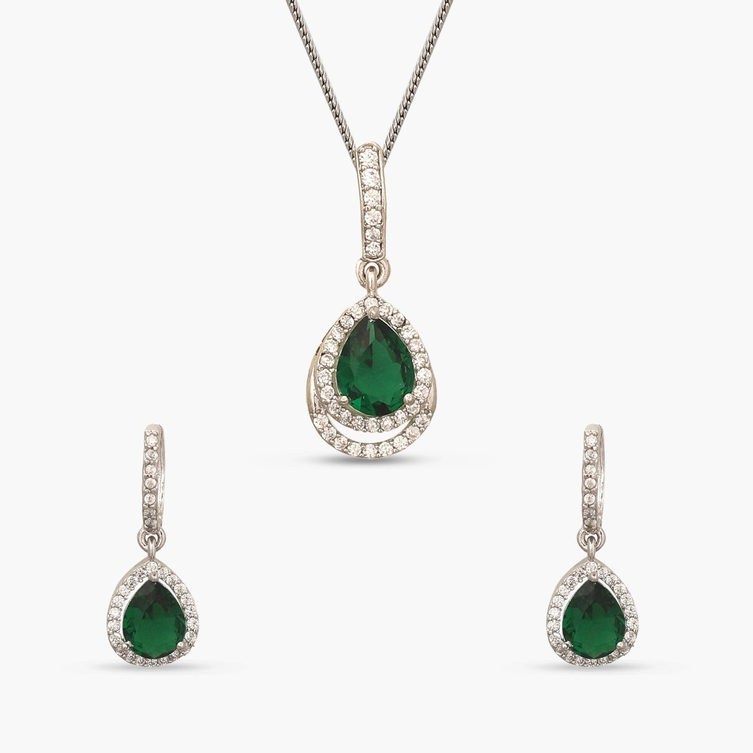 Ashley Green Nakshatra CZ Pendant Set