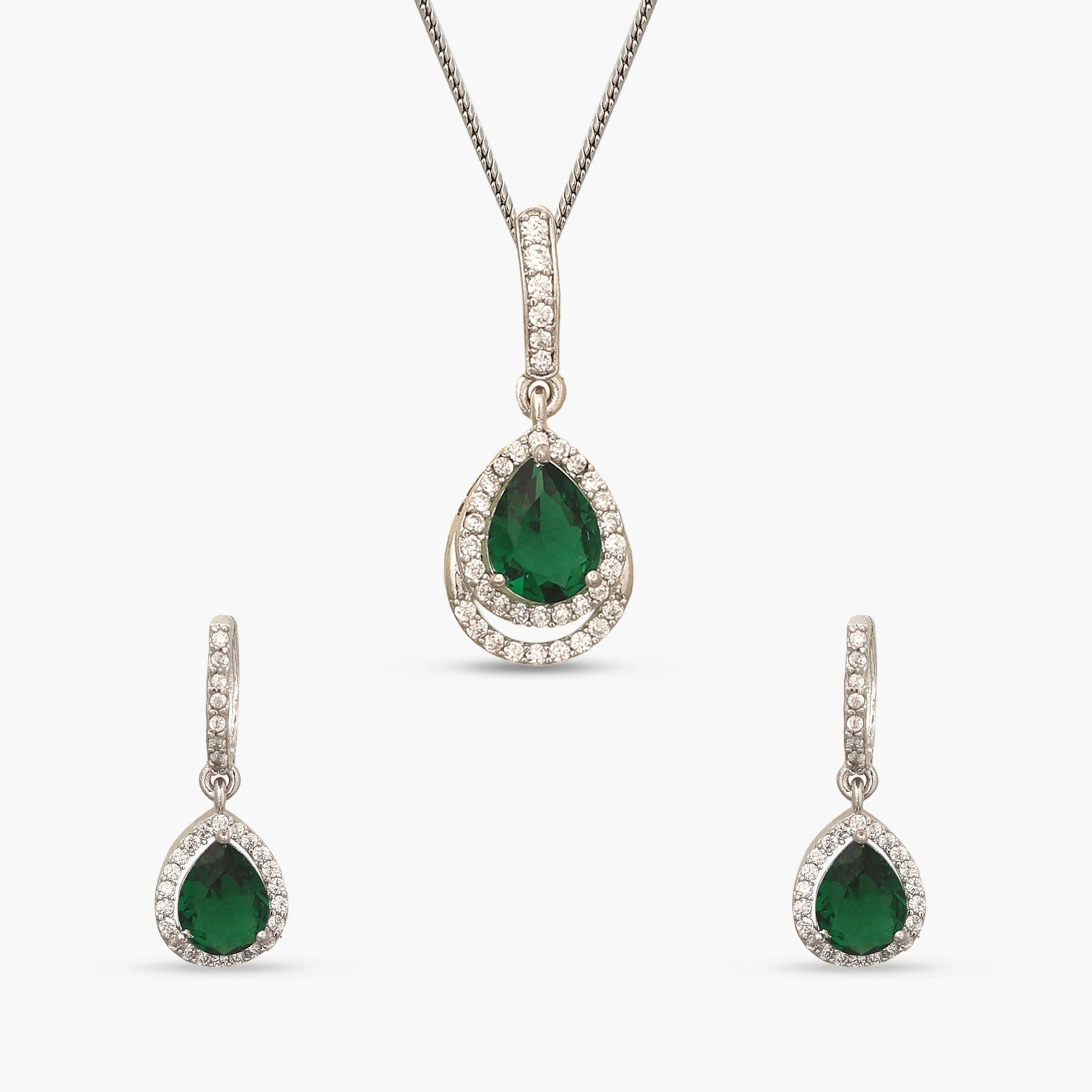 Ashley Green Nakshatra CZ Pendant Set