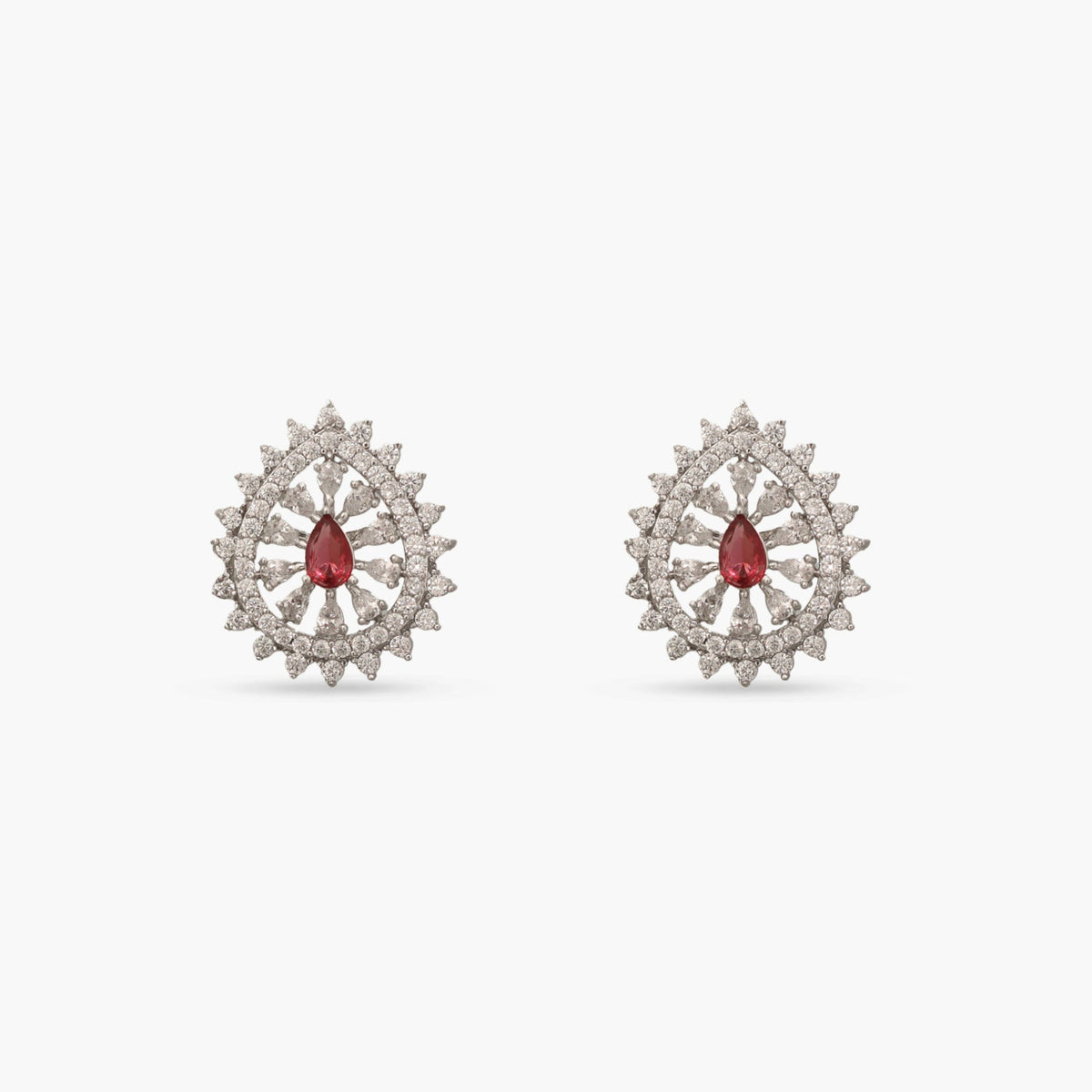 Mia Red Nakshatra CZ Pendant Set
