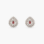 Mia Red Nakshatra CZ Pendant Set