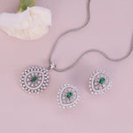 Mia Green Nakshatra CZ Pendant Set