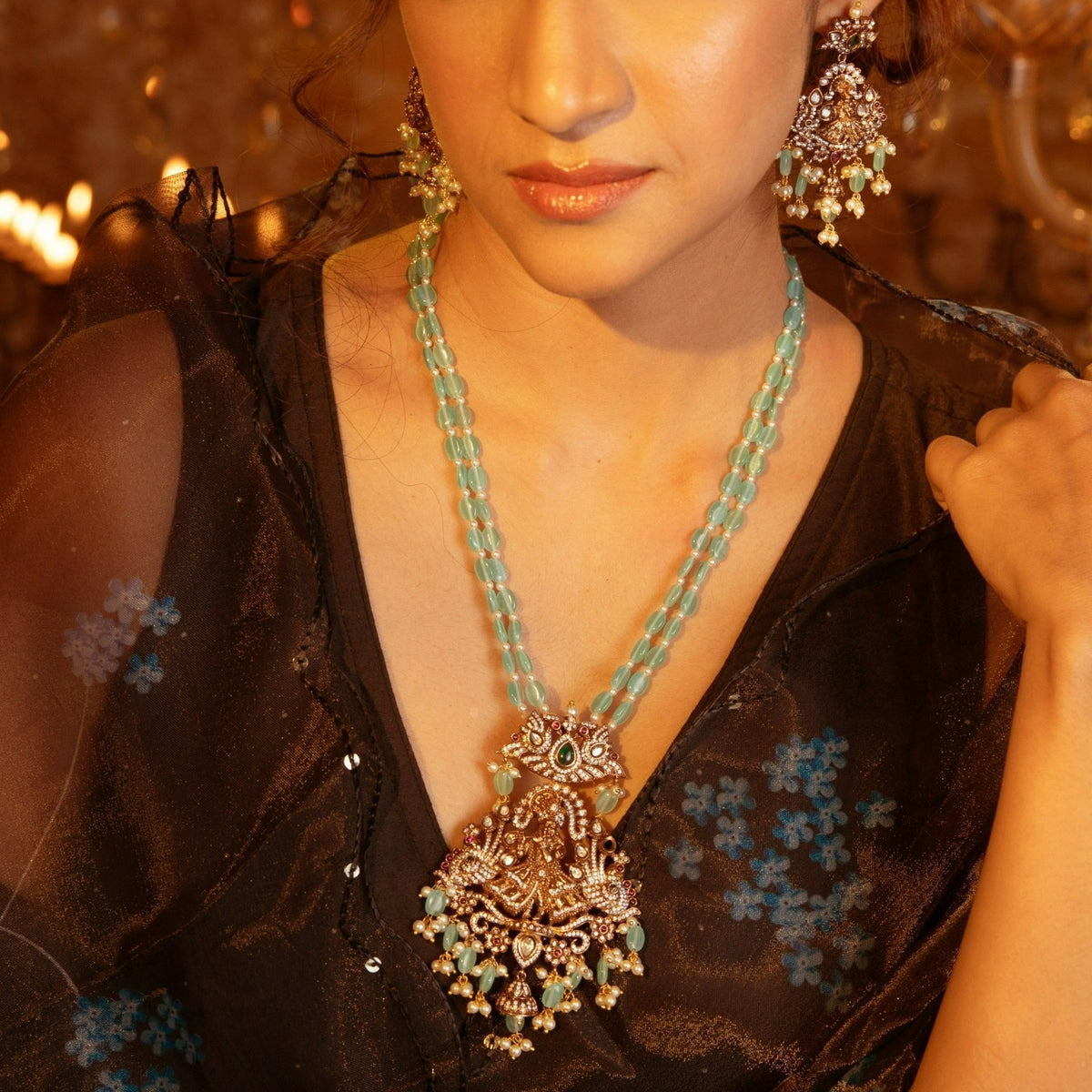 Baline Nakshatra CZ Necklace Set