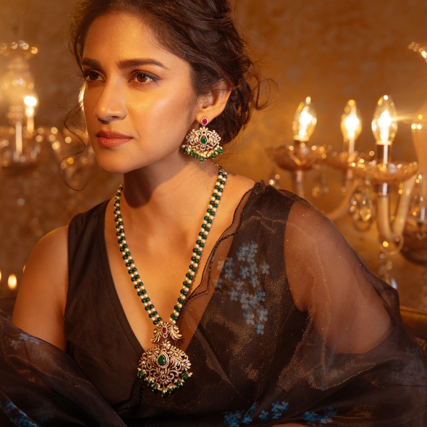 Marion Nakshatra CZ Necklace Set