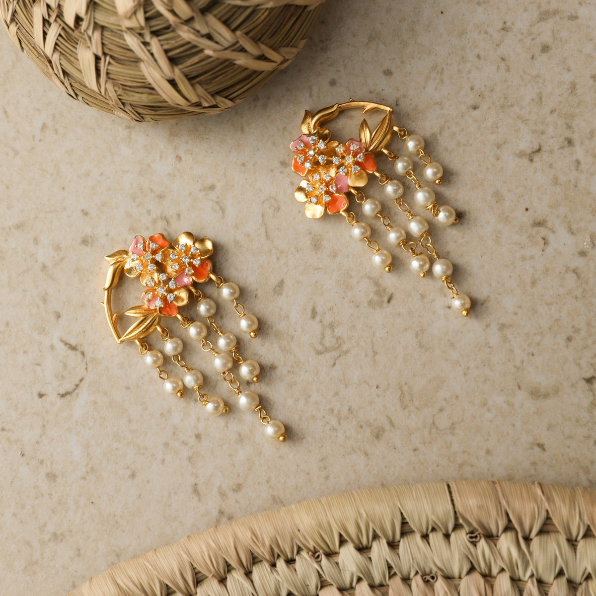 Jalaja Classic Floral Drop Earrings