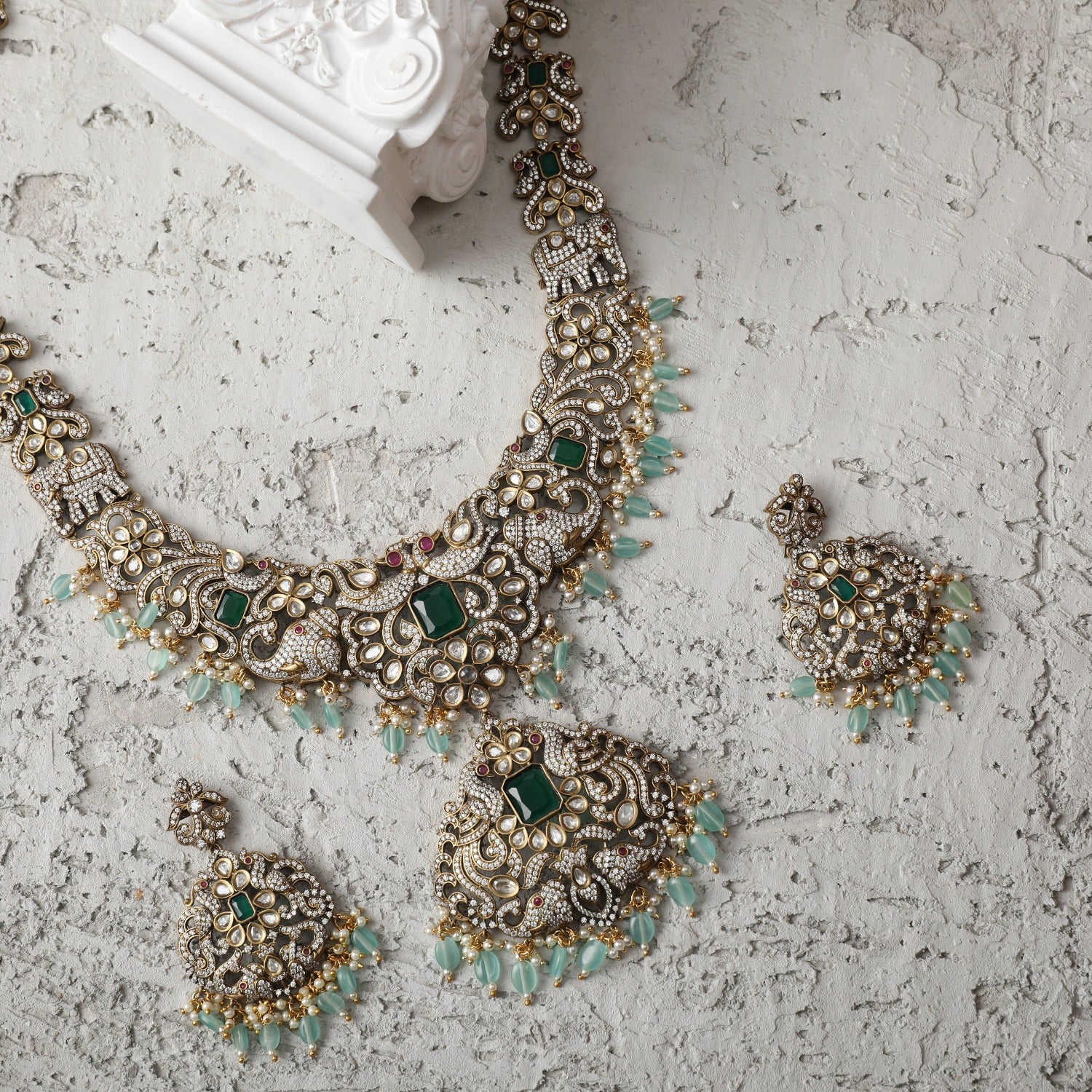 Explore Alma Nakshatra CZ Necklace Set | Tarinika's Indian