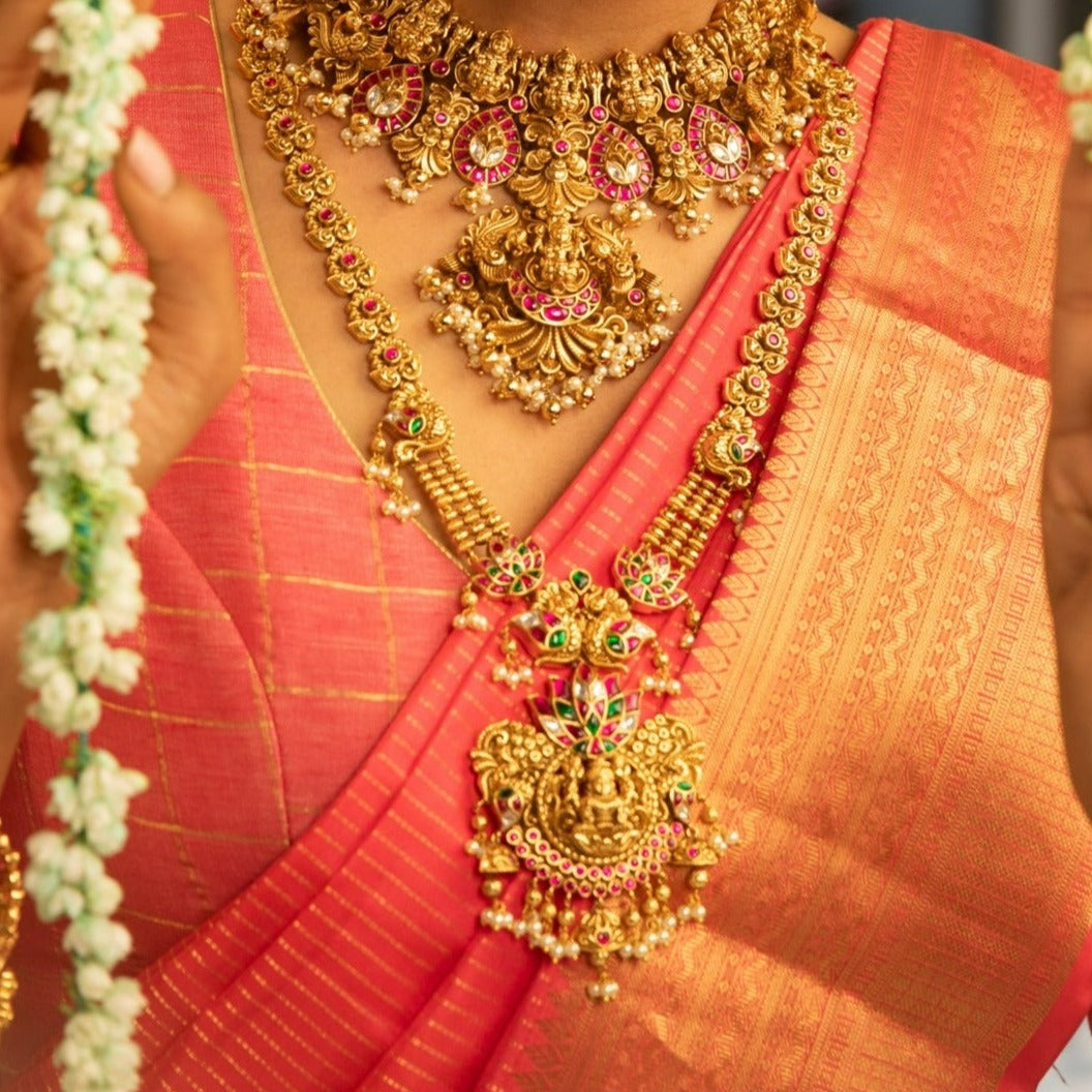Shop Stylish Premium Long Necklace Sets Tarinika Tagged Antique Gold Tarinika India