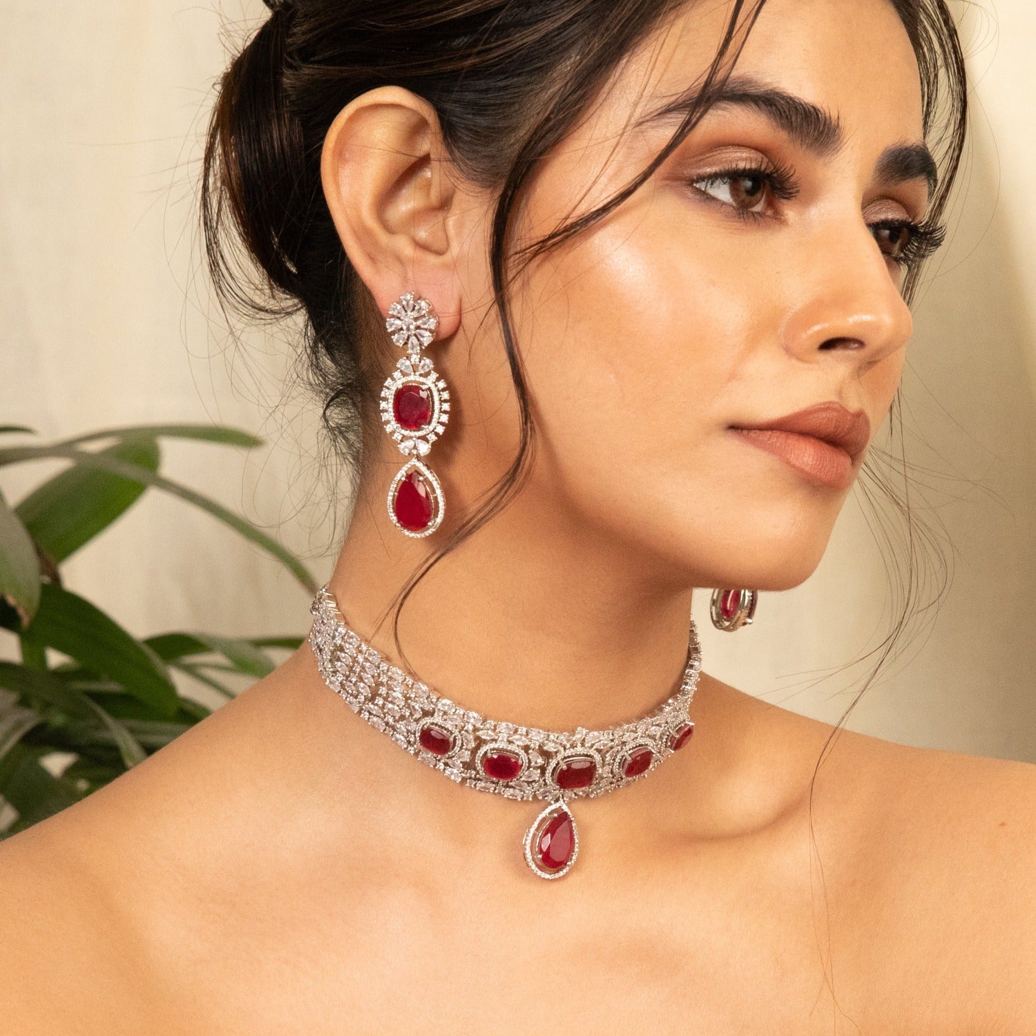 Mealla Nakshatra CZ Choker Set