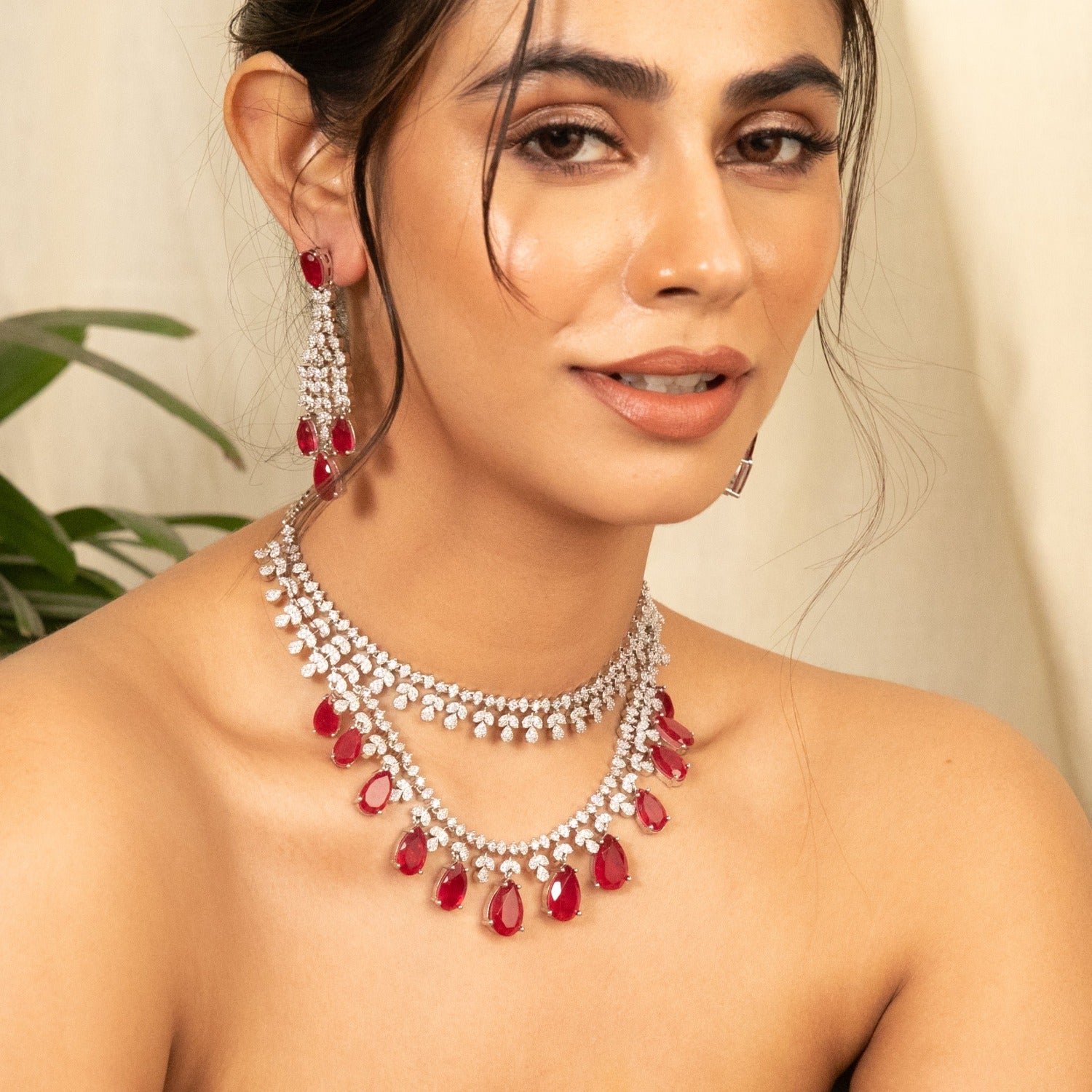Ruihi Nakshatra CZ Layered Necklace Set