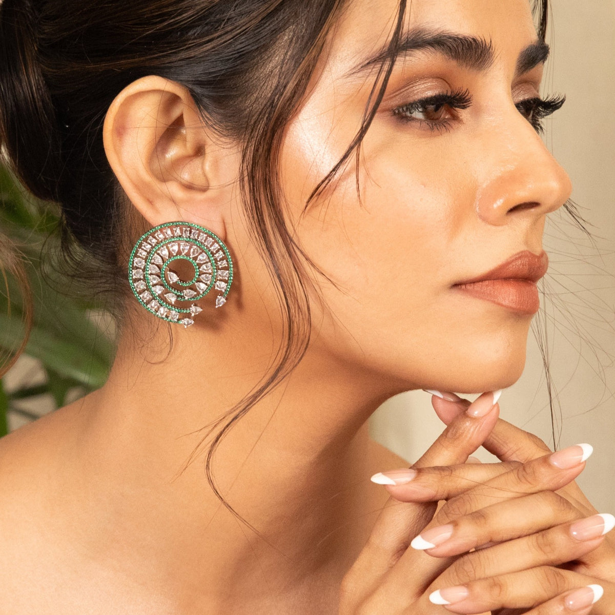 Elaine Nakshatra CZ Stud Earrings