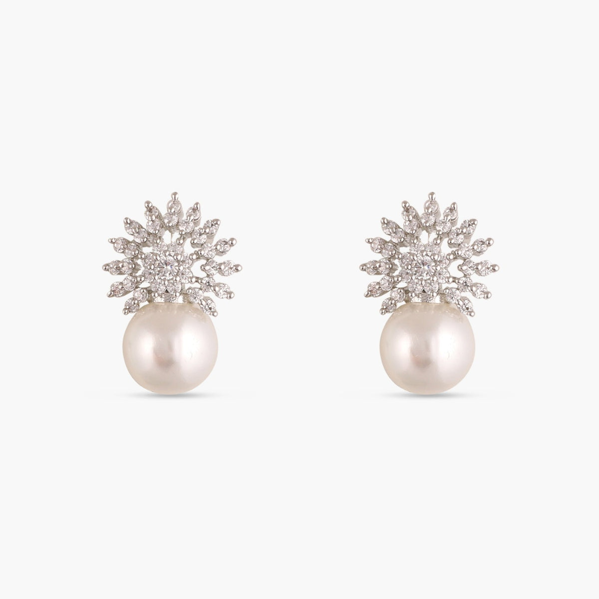 Pearl Nakshatra CZ Stud Earrings