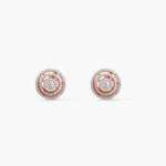 Round Ring CZ Stud Earrings