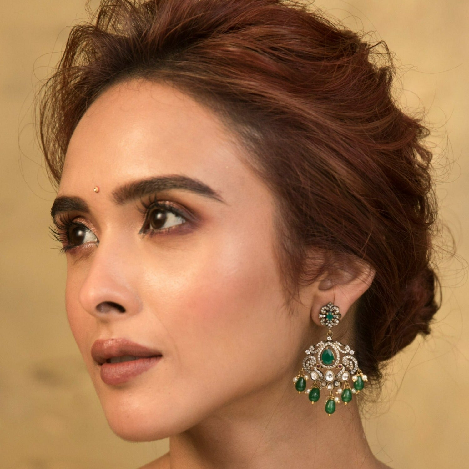 Ruchira Nakshatra CZ Drop Earrings
