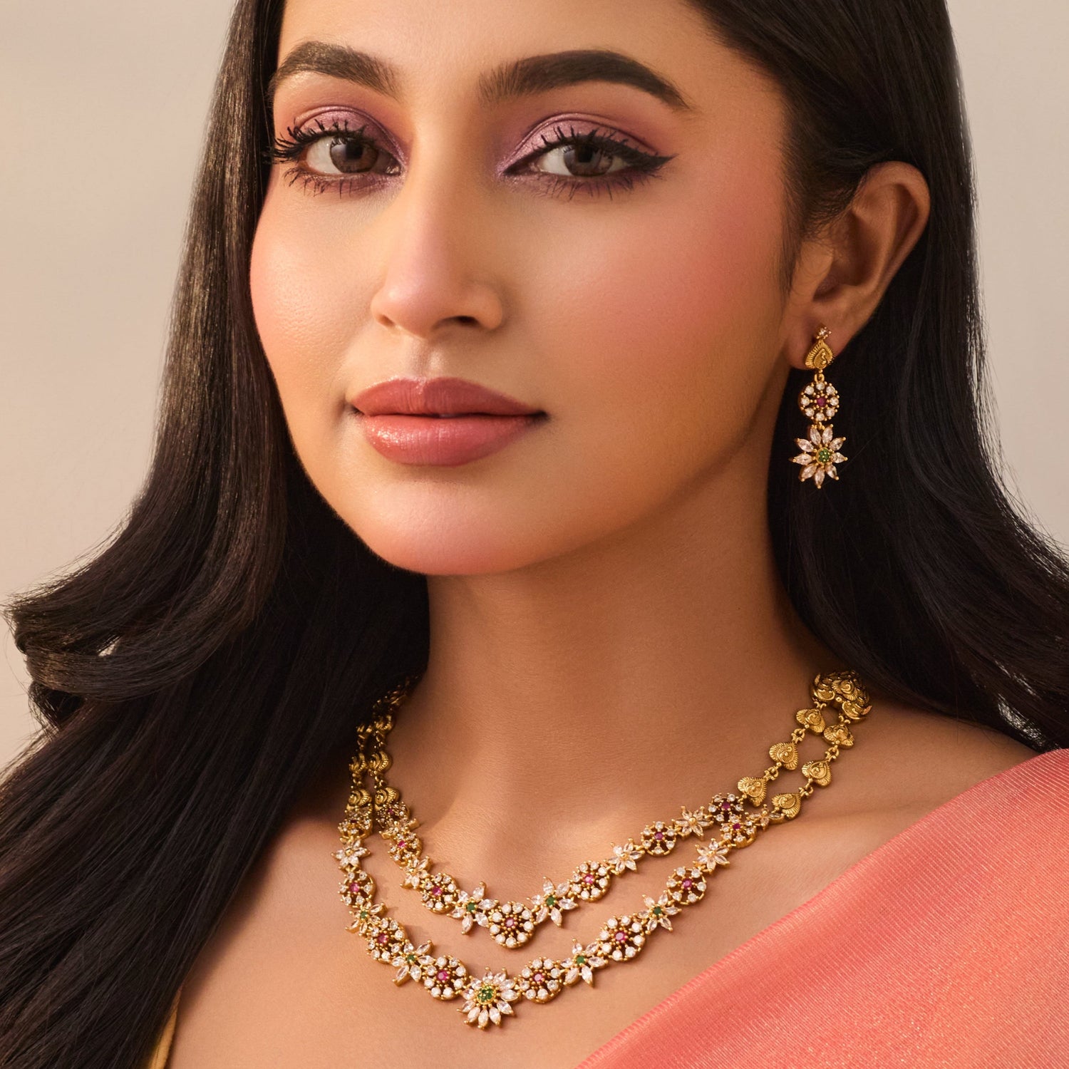 Devika Layered Antique Necklace Set