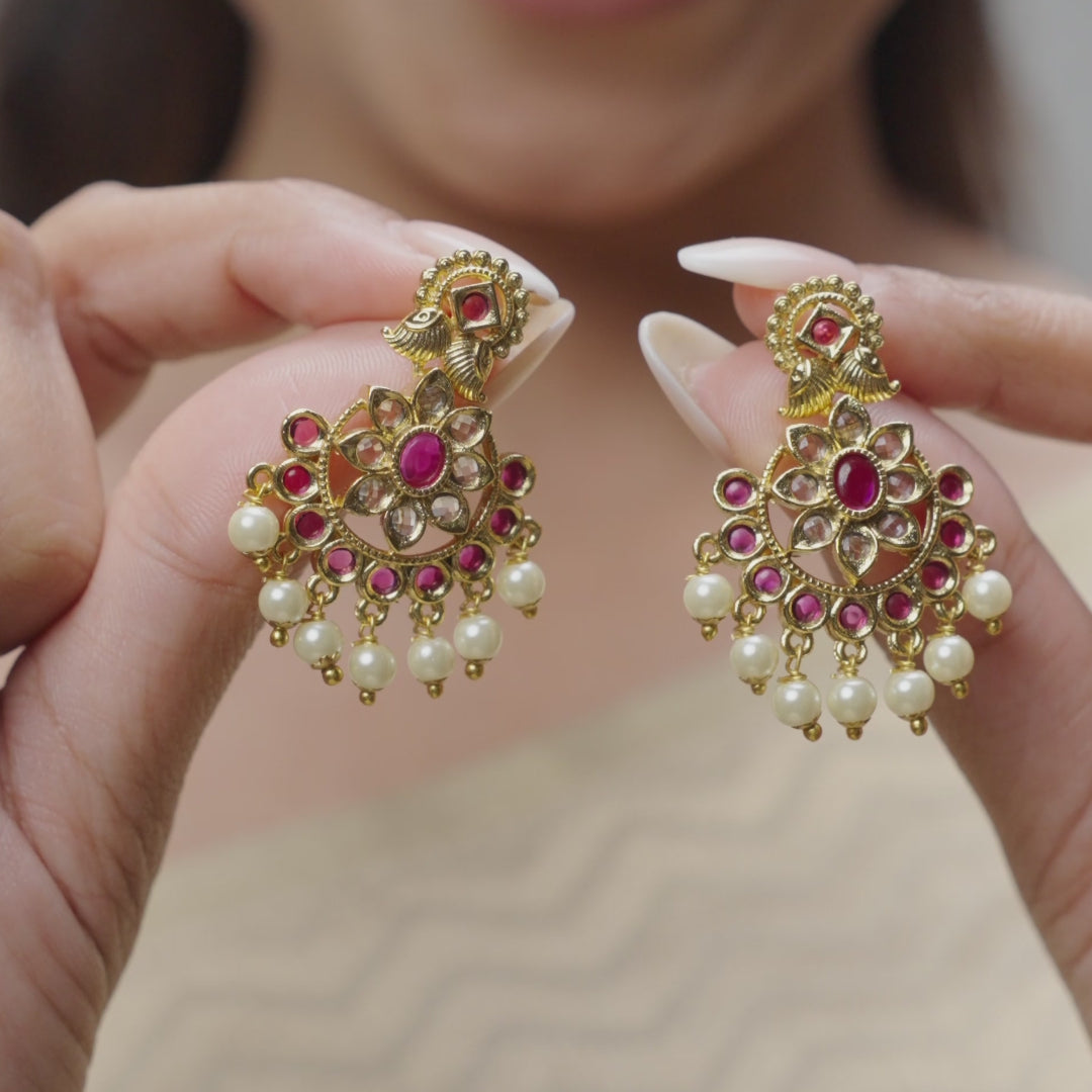 Neetu Antique Chandbali Earrings