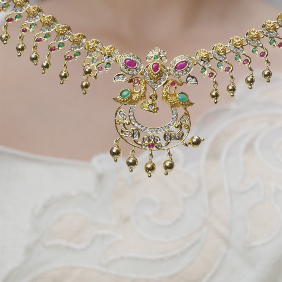 Tanu Nakshatra CZ Necklace Set