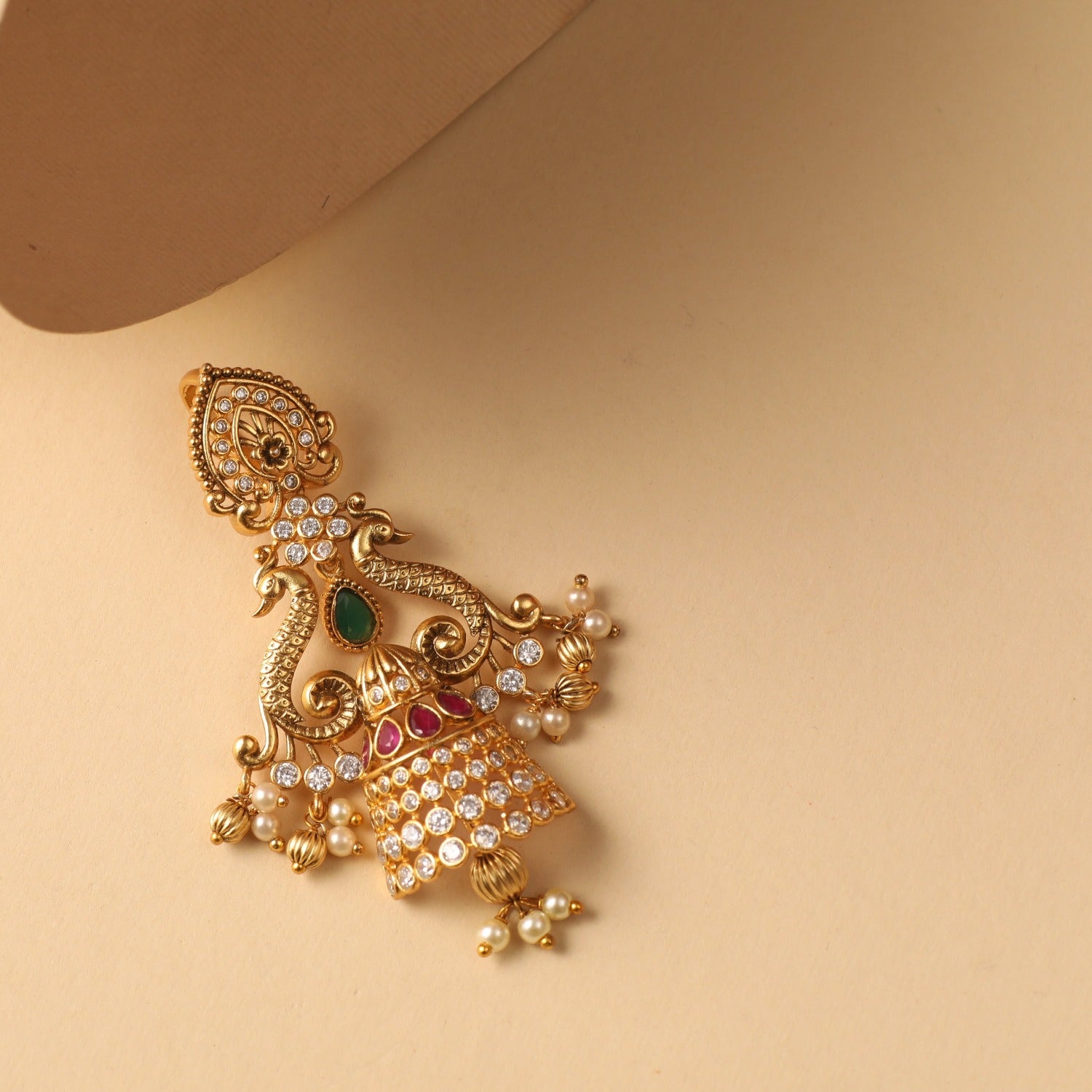Nishara Antique Temple Pendant Set
