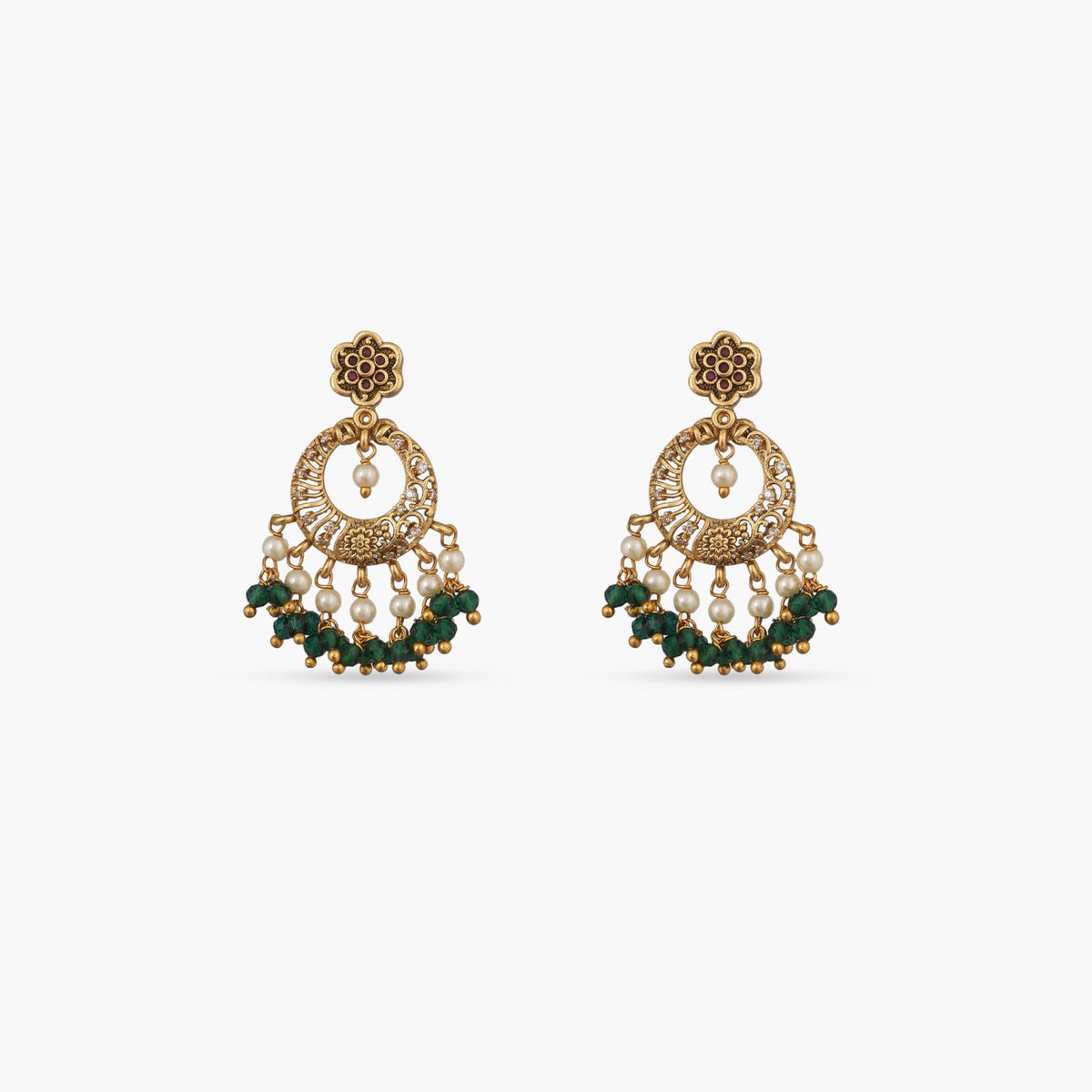 Esha Antique Chandbali Earrings