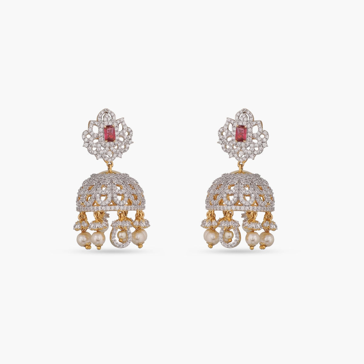 Golden American Diamond Necklace Set., Size: Free at Rs 2400/set in Kolkata