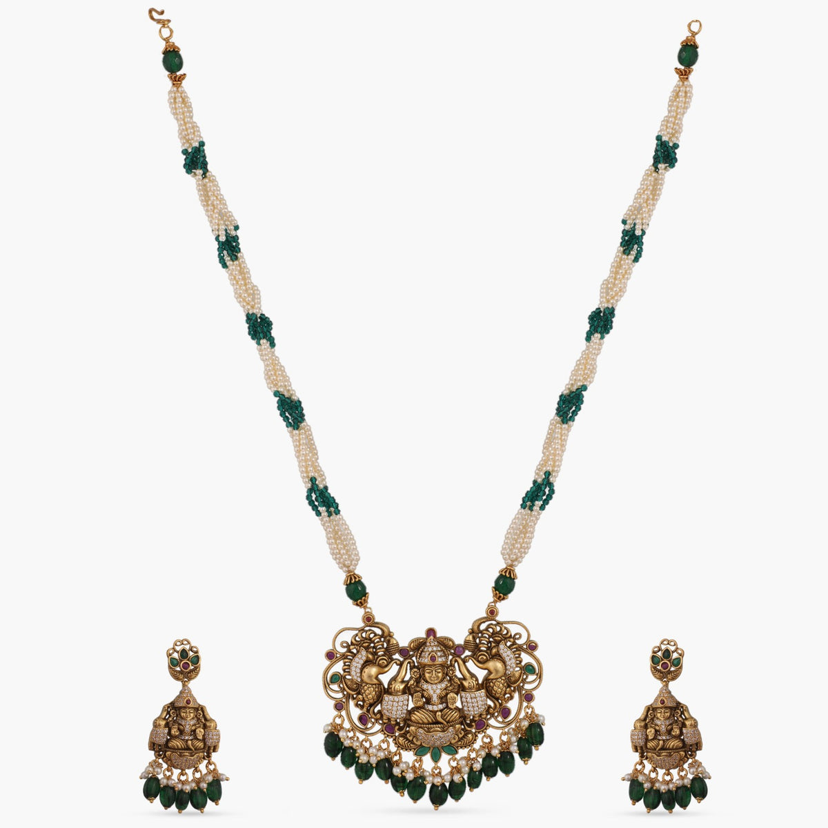 Prakrit Antique Beads Tassel Pendant Set