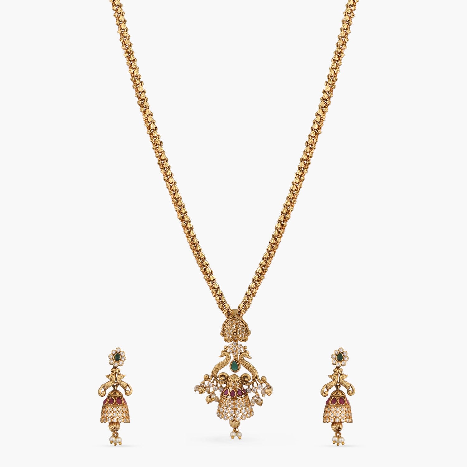 Nishara Antique Temple Pendant Set