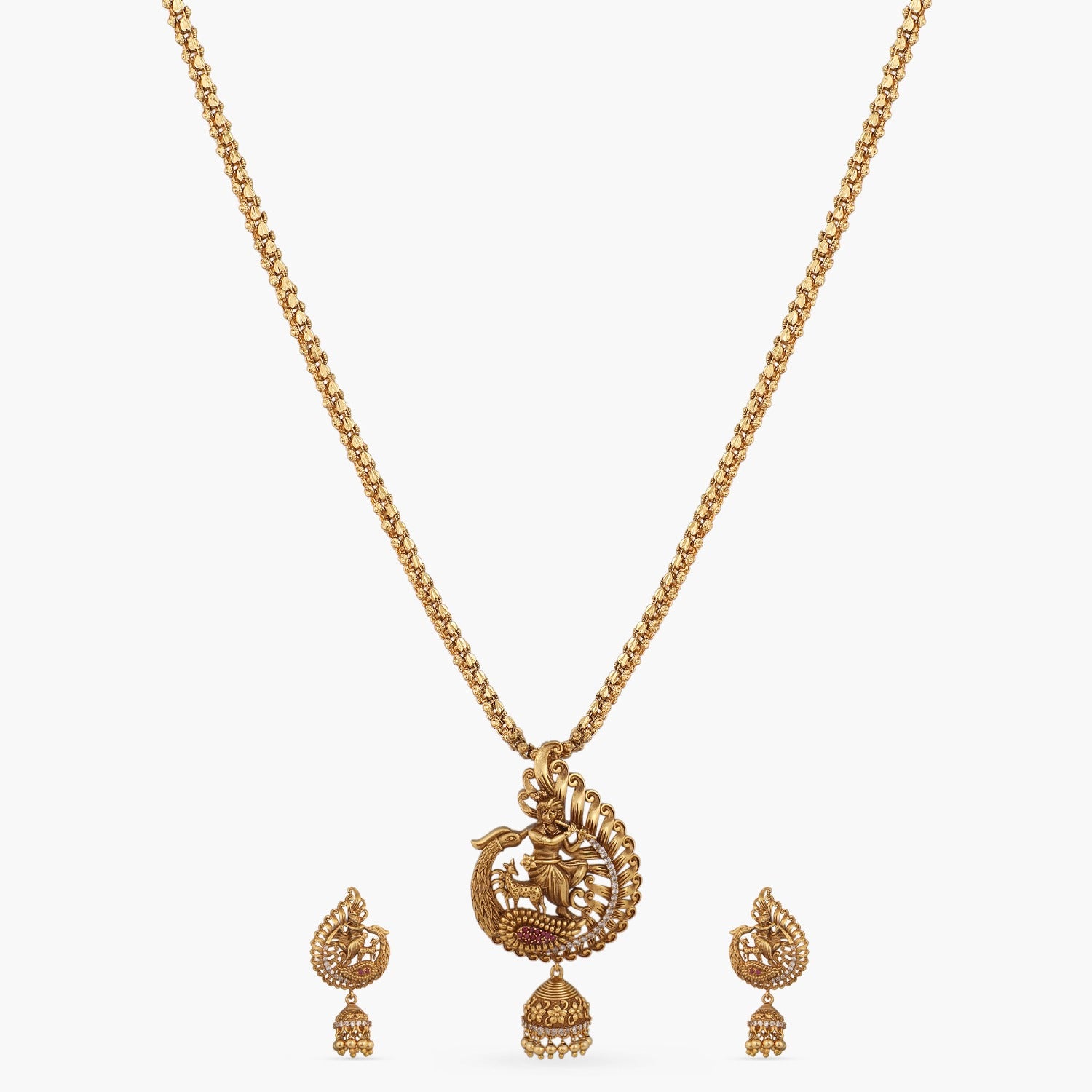 Mohan Antique Temple Pendant Set