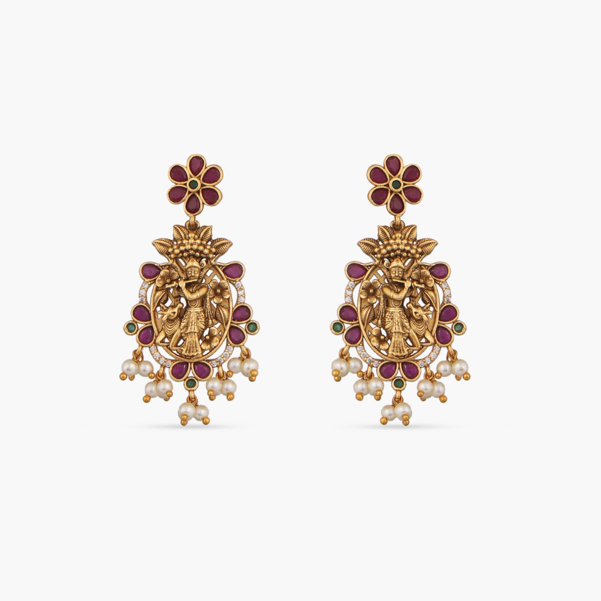 Radhesh Antique Temple Pendant Set