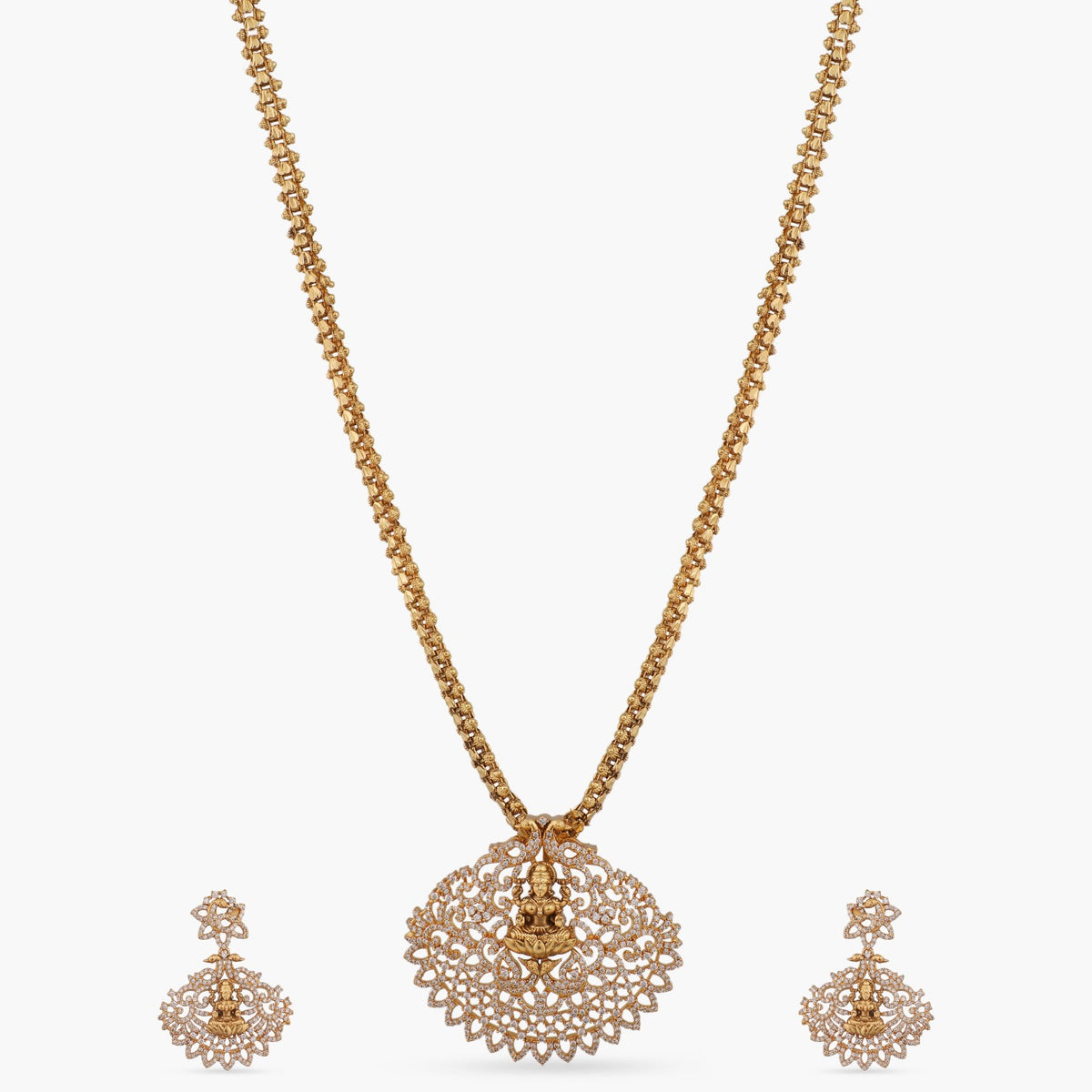 Ratri Antique Temple Pendant Set