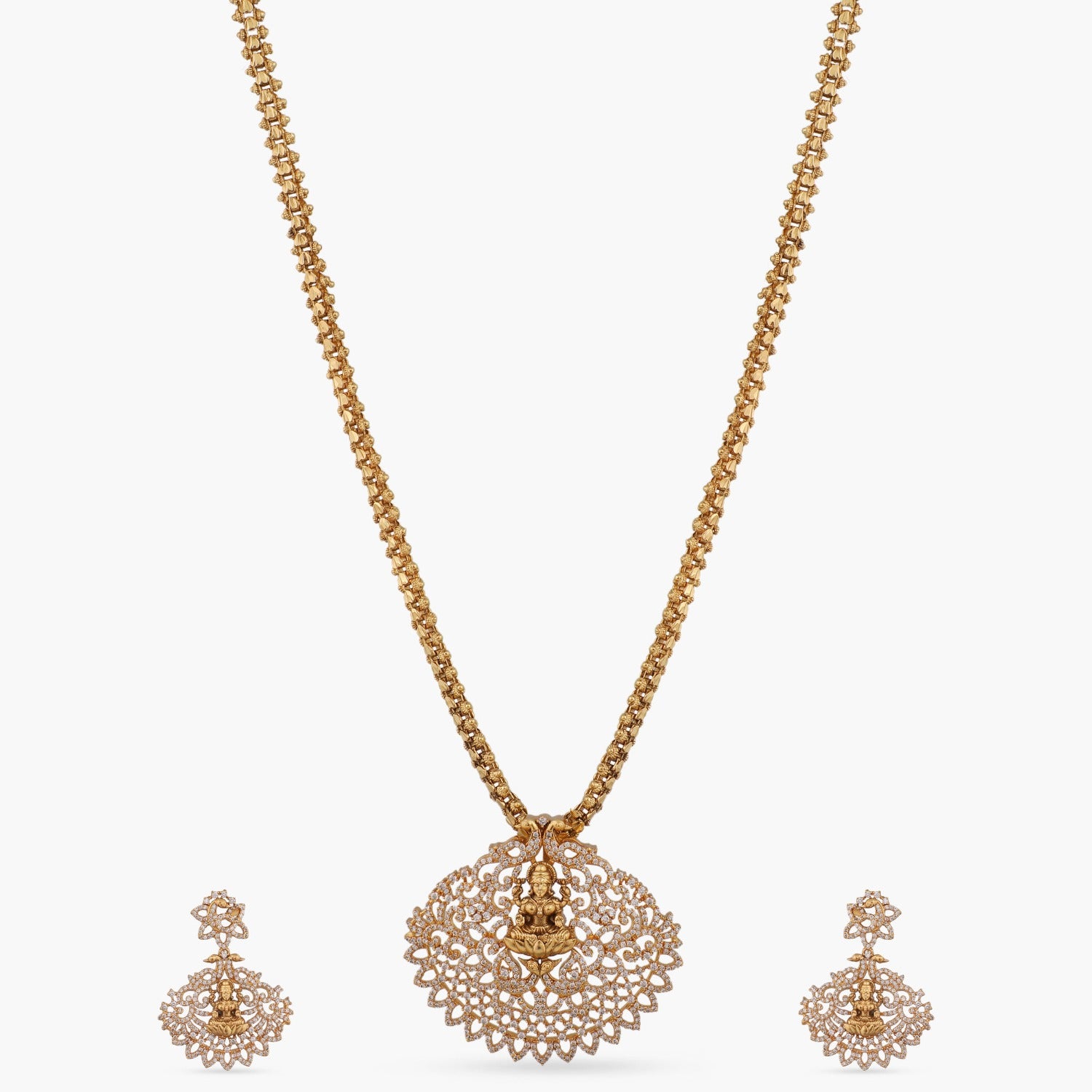 Ratri Antique Temple Pendant Set