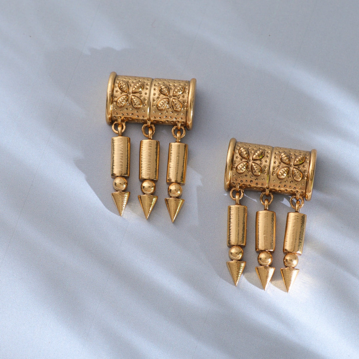 Merise Tribal Gold-Plated Earrings